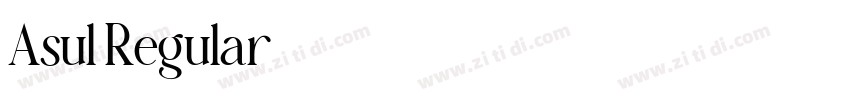 Asul Regular字体转换